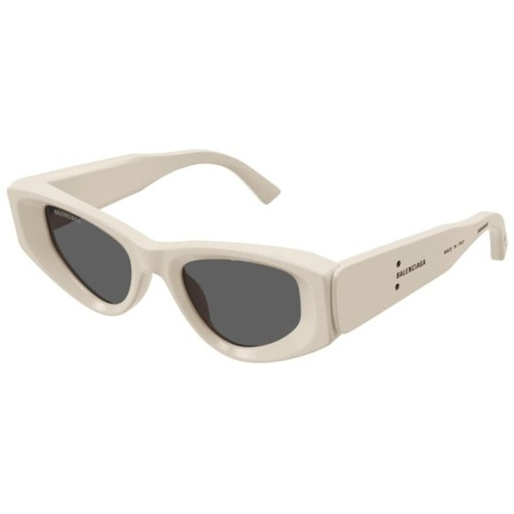 Balenciaga BB0243S 003 Sunglasses Beige Grey Cat Eye Unisex